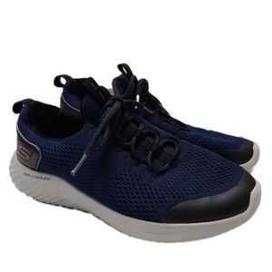 🍒 Skechers Bounder Stokley Athletic Sport Shoes Runners Navy Blue Men's  7